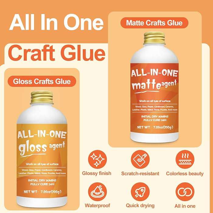 1DFAUL Crafts Sealer Gloss Matte Finish, 400ml All in One Decoupage Glue, Varnish, and Finish, All Purpose Craft Glue for Wood, Paper, Acrylic Paints, Ceramics, Fabrics, Clay - Image 6
