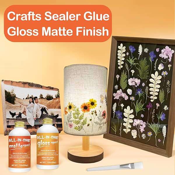 1DFAUL Crafts Sealer Gloss Matte Finish, 400ml All in One Decoupage Glue, Varnish, and Finish, All Purpose Craft Glue for Wood, Paper, Acrylic Paints, Ceramics, Fabrics, Clay - Image 10