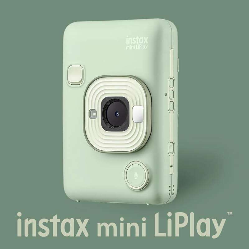 Fujifilm Instax Mini LiPlay Hybrid Instant Camera and Smartphone Printer (Matcha Green) Bundle with Instax Mini Twin Film Pack (20 Exposures), Instax Mini Monochrome Film, and Accessory Kit (4 Items) - Image 2