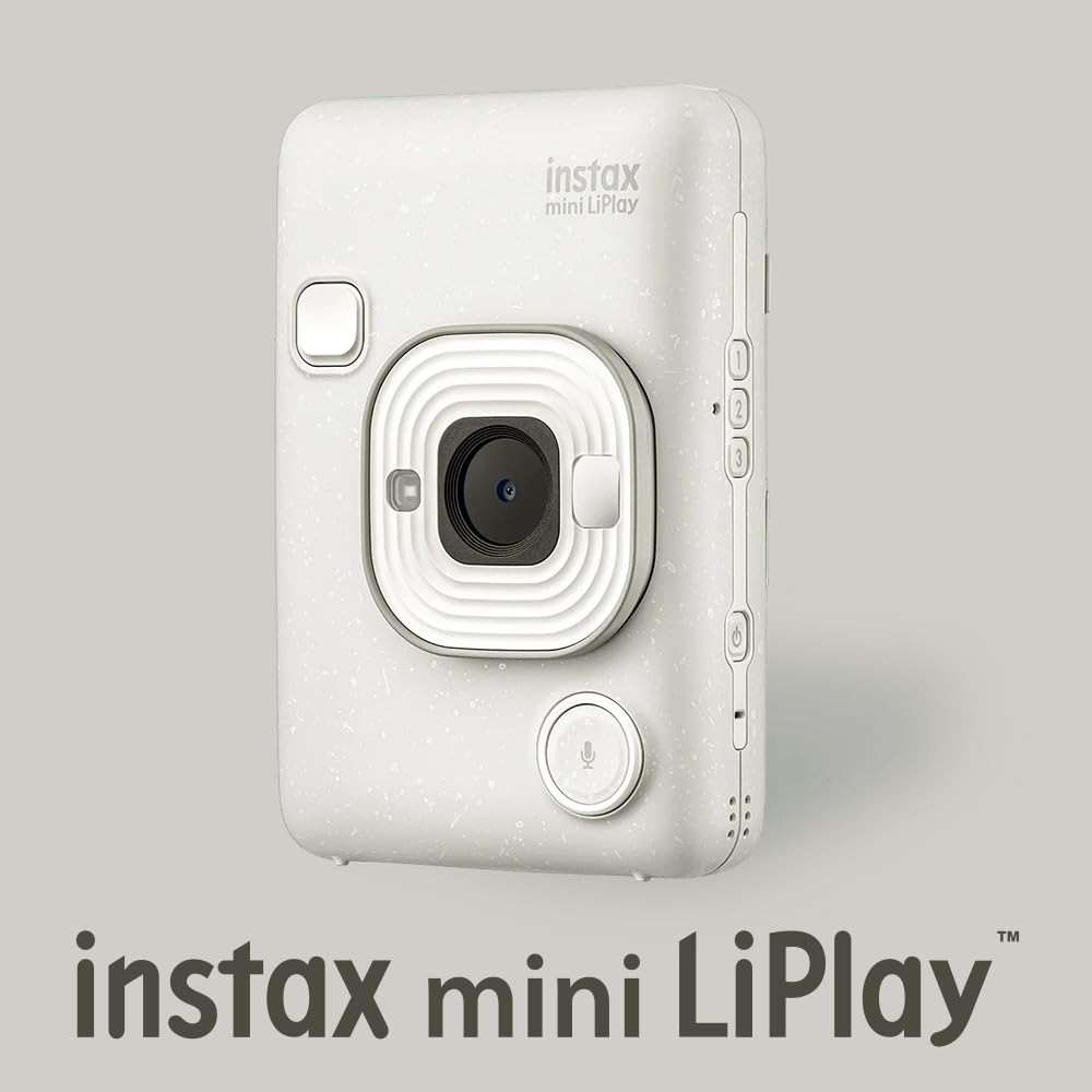 Fujifilm Instax Mini LiPlay Hybrid Instant Camera and Smartphone Printer (Misty White) Bundle with Instax Mini Twin Film Pack (20 Exposures), and Accessory Kit (3 Items) - Image 2