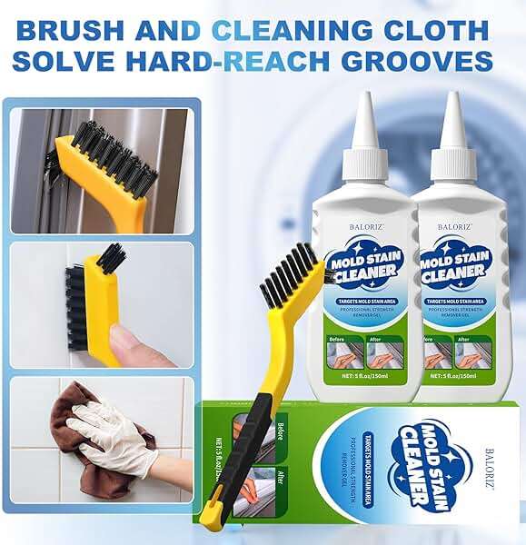 BALORIZ Home Remover Gel, 2 Packs Household Washing Machine Cleaner for Front Loader Washing Machine Seal, Refrigerator Strips, Cleaner For Tiles Grout Bathroom Cleaning Home Kitchen Sink Cleaning - Image 7