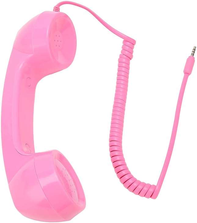 EIMSOAH Vintage Retro Telephone Handset with 3.5mm Jack Old Style Phone Receiver for Mobile Phone Computer Laptop (#1) Old School Phone Headset for Videobooth Teléfonos Analógicos y DECT - Image 9