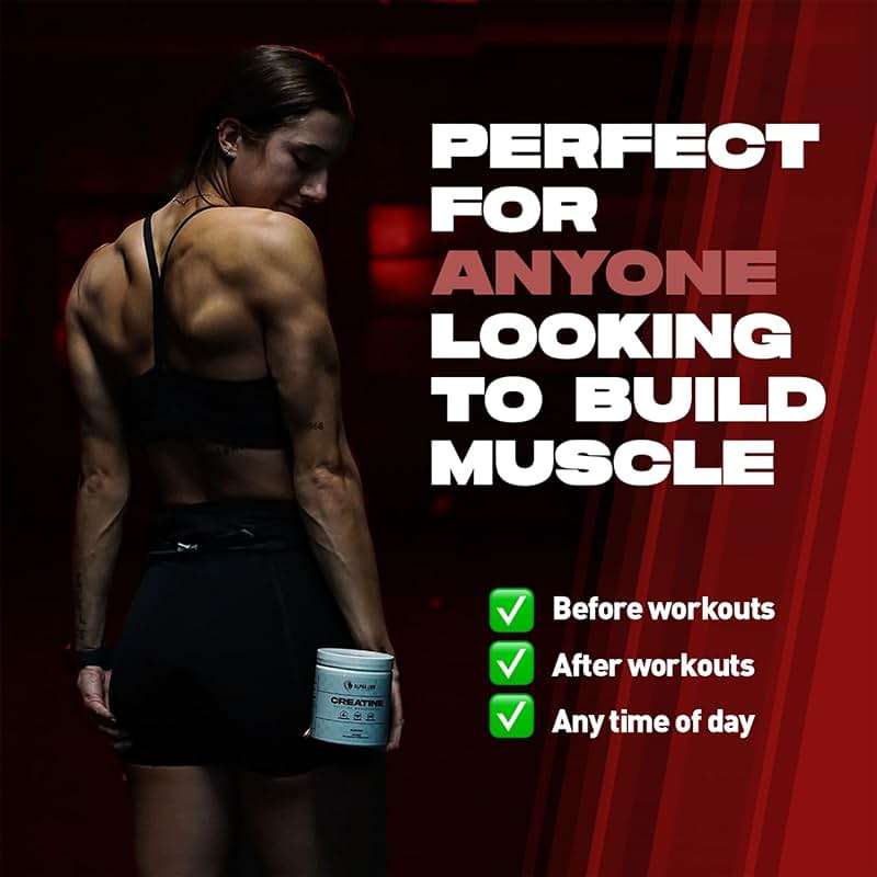 ALPHA LION Creatine Monohydrate Powder, 5000mg Per Serving (5g), Supports Muscle Strength, Power, Athletic Performance, Pure Creatina Monohydrata en Polvo Supplement (60 Servings, Unflavored) - Image 4