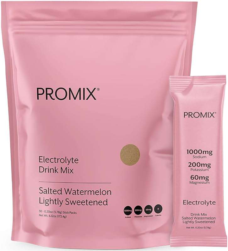 ProMix Nutrition Electrolytes Powder Hydration Packets - Himalayan Pink Salt, Magnesium, Potassium, Vitamin C - Salted Watermelon, Lightly Sweetened - 30 Servings (Pack of 30) - Image 1