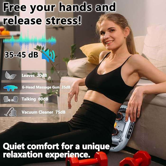 UFFAE 6 Head Massage Gun Deep Tissue with 9 Levels & 9 Modes, Electric Massager Tool for Legs, Arms, Waist, Back, Buttocks - Full Body Muscle Pain Relief, Ideal Gifts for Women, Men, Mom, and Dad - Image 3