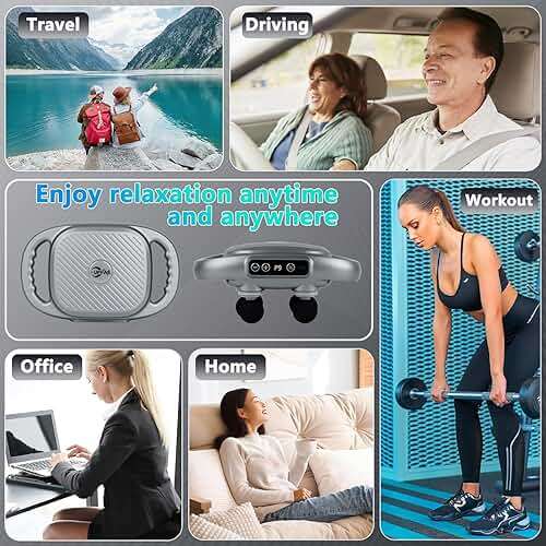 UFFAE 6 Head Massage Gun Deep Tissue with 9 Levels & 9 Modes, Electric Massager Tool for Legs, Arms, Waist, Back, Buttocks - Full Body Muscle Pain Relief, Ideal Gifts for Women, Men, Mom, and Dad - Image 7