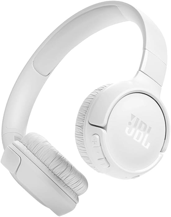 JBL JBLT520BTWHTAM-Z Tune 520BT Wireless on-ear Headphones, White - (Renewed) - Product Image
