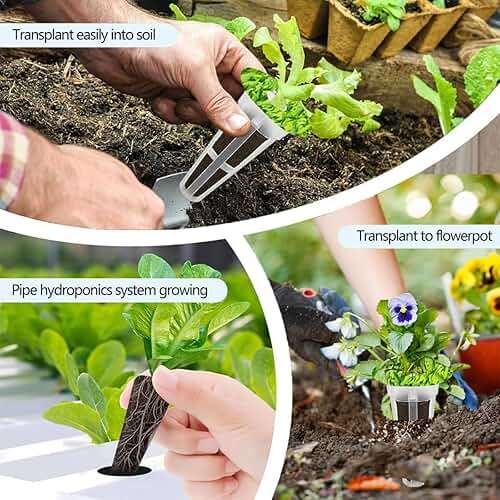 67 Seed Pod Kit for Aerogarden, Hydroponics Accessories for System Compatible with Hydroponics Supplies from All Brands, 12 Grow Sponges, 12 Grow Baskets, 12 Domes, 30 Pod Labels, 1 Tweezer (67 Pcs) - Image 6