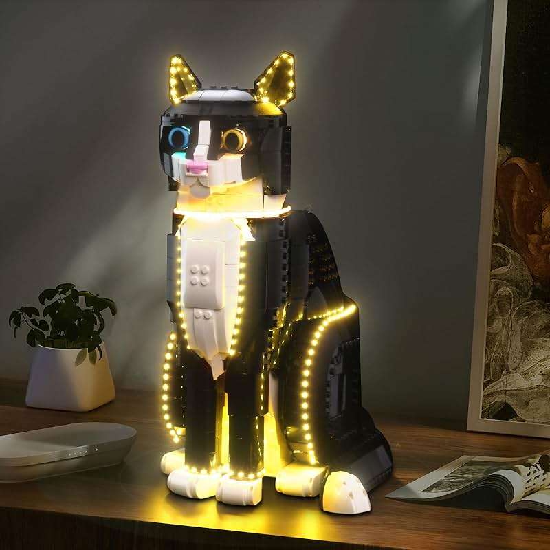 Hilighting Upgraded Led Light Kit Compatible with LEGO Tuxedo Cat Building Set, Lights Decoration Compatible with LEGO 21349 (Model Not Included) - Image 6