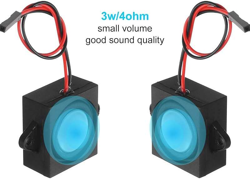 uxcell 1Pcs 3 Watt 4 Ohm Single Mini Speaker Full-Range Mobile Portable Advertising Machine Speaker Connector Separating Interface for Small Electronic Projects - Image 4
