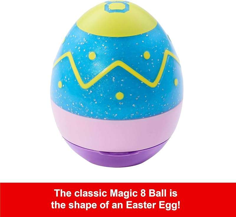 Mattel Games Easter Magic 8 Ball Novelty Toy, Fortune-Telling Easter Egg with Holiday-Themed Answers for Kids, Adults & Families - Image 3