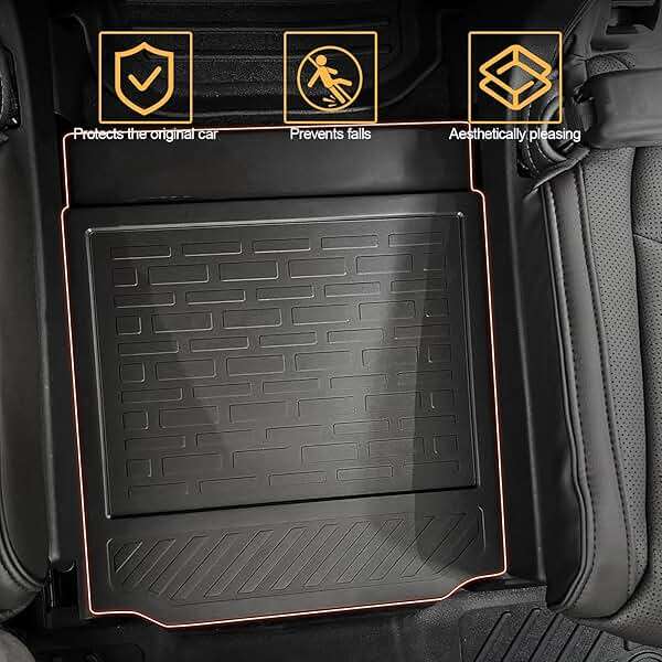 Removable Middle Seat Floor Cover for 2023-2025 2026 Honda Pilot Removable 2nd Row Middle Seat Elite/Touring/Black Edition/EX-L 8 Passenger and 7 Passager 2022-2025 2026 Acura MDX Accessories - Image 5