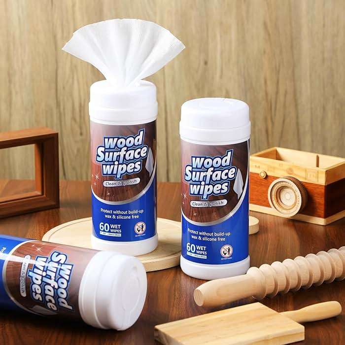 Threlaco 3 Pack 180 Count Wood Surfaces Wipes Wood Cleaner and Polish Wipes Furniture Floor Wet Cabinet Cleaner for Kitchen Bathroom Furniture Floors Cabinet Cleaning - Image 6