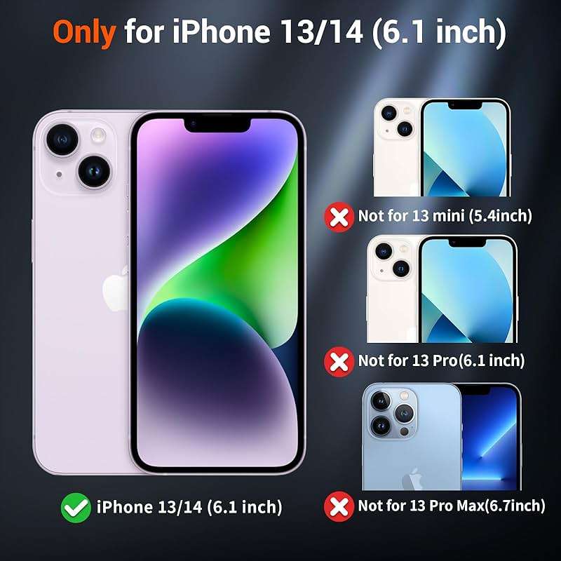 SUPFINE Magnetic for iPhone 14 Case & iPhone 13 Case (Compatible with MagSafe)(Military Grade Drop Protection) Translucent Matte Shockproof Phone Cover,Black - Image 3
