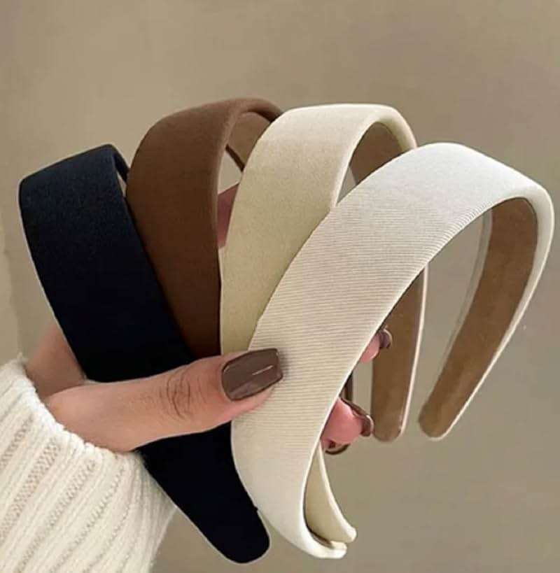 Huachi Headbands for Women Non Slip Trendy Headbands for Women’s Hair 1 inch Wide Cute Headband for Girls, Fall Head Bands Elastic Hair Bands for Womens Fashion Accessories for Women 4PCS - Image 1