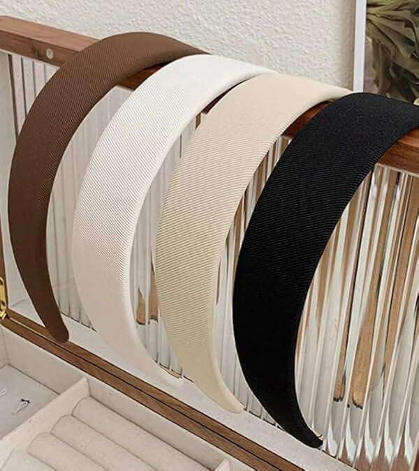 Huachi Headbands for Women Non Slip Trendy Headbands for Women’s Hair 1 inch Wide Cute Headband for Girls, Fall Head Bands Elastic Hair Bands for Womens Fashion Accessories for Women 4PCS - Image 2