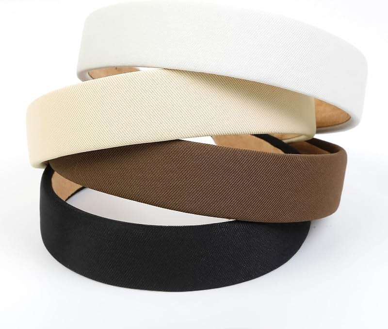 Huachi Headbands for Women Non Slip Trendy Headbands for Women’s Hair 1 inch Wide Cute Headband for Girls, Fall Head Bands Elastic Hair Bands for Womens Fashion Accessories for Women 4PCS - Image 3