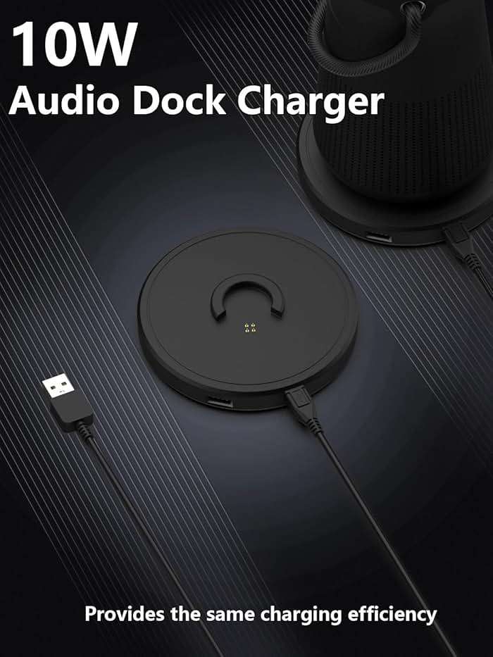 Mjwbxseh Charging Cradle Compatible with Bose Soundlink Revolve, Charger Cradle Dock Cable Compatible with Bose Soundlink Revolve+ (Series II), Base SoundLink Revolve Portable Speaker - Image 2