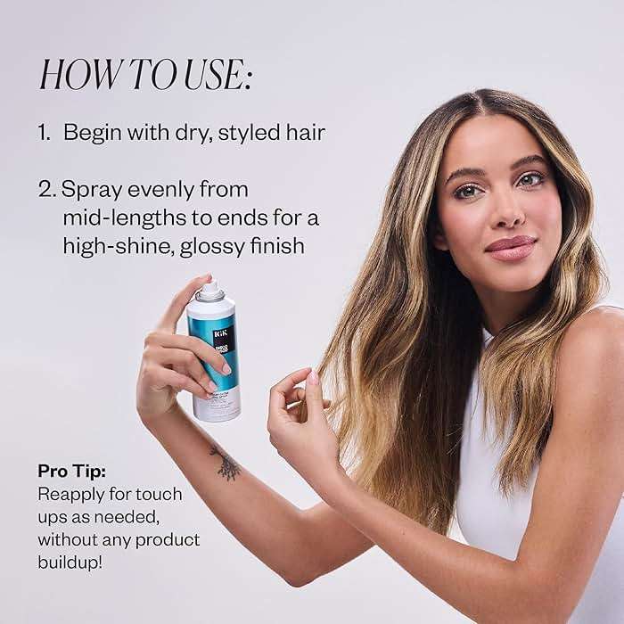 IGK Disco Disco Clear Gloss Shine Spray – High-Shine Finishing Spray with UV Protection – Vegan & Cruelty-Free - Image 5