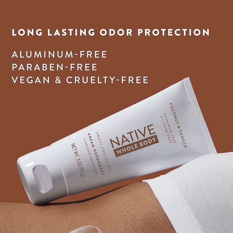 Native Whole Body Deodorant Cream Contains Naturally Derived Ingredients, Deodorant for Women & Men | 72 Hour Odor Protection, Aluminum Free with Coconut Oil and Shea Butter | Coconut & Vanilla - Image 3