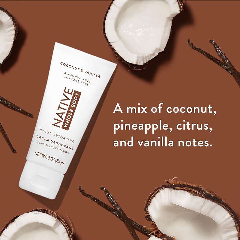 Native Whole Body Deodorant Cream Contains Naturally Derived Ingredients, Deodorant for Women & Men | 72 Hour Odor Protection, Aluminum Free with Coconut Oil and Shea Butter | Coconut & Vanilla - Image 4