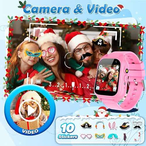 BEIARA Waterproof Kids Smart Watch for 3-12 Years Old Boys Girls Toys with 26 Game Video Camera Pedometer Music Player Alarm Clock Calculator 1.44'' HD Touchscreen Educational Toys Birthdays Gifts - Image 5