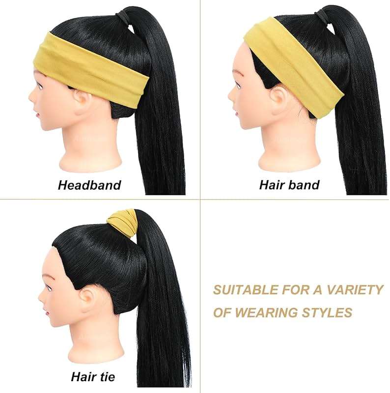 9Pcs Headbands for women Non Slip Headband, Soft Elastic Hair Bands for Women's Hair, Fashion Cotton Cloth Stretchy Sweat Bands Headbands for Sports, Makeup, Gym, Running, Yoga, Workout (9Colors-A) - Image 7