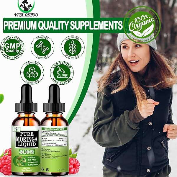 Organic Moringa Liquid Drops for Energy,Metabolism Immune Support,Moringa Leaf Extract 6X Absorption Than Powder Capsule Gummies,Green Superfood Supplement for Women Men - Image 6