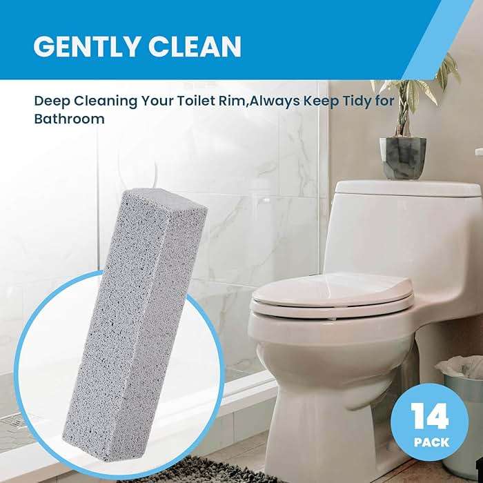 14 Pack Pumice Stone for Toilet Bowl Cleaning, Powerfully Cleans Hard Water Rings, for Cleaning Toilets, Bathtubs, Grills, Swimming Pools, Sinks - Image 4