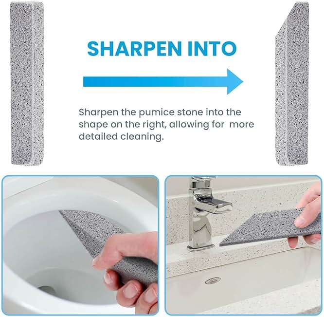 14 Pack Pumice Stone for Toilet Bowl Cleaning, Powerfully Cleans Hard Water Rings, for Cleaning Toilets, Bathtubs, Grills, Swimming Pools, Sinks - Image 5