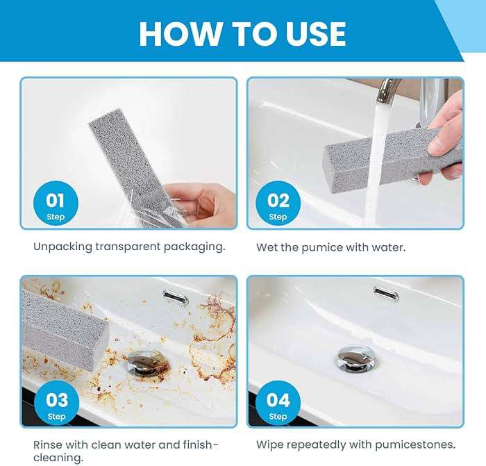 14 Pack Pumice Stone for Toilet Bowl Cleaning, Powerfully Cleans Hard Water Rings, for Cleaning Toilets, Bathtubs, Grills, Swimming Pools, Sinks - Image 7