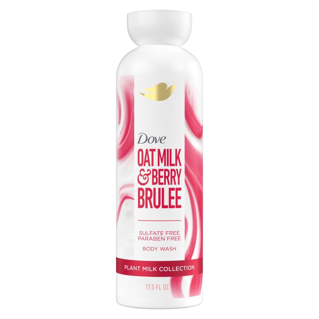 Dove Plant Milk Cleansing Body Wash Oat Milk & Berry Brulee for Moisturized Skin Gentle Cleanser, No Sulfate or Parabens, pH balanced 17.5 fl oz - Product Image