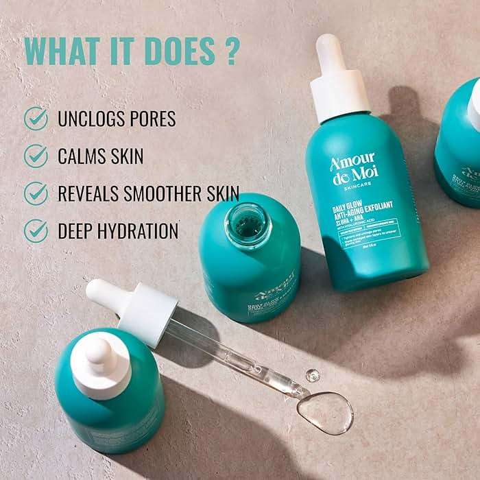 ADM 2% BHA AHA Liquid Exfoliant - Salicylic Acid Serum - Pore Minimizer, Gentle Peel for Blackheads & Wrinkles with Hyaluronic Acid, Fragrance-Free, Hydrating for All Skin Types, 2oz - Image 5