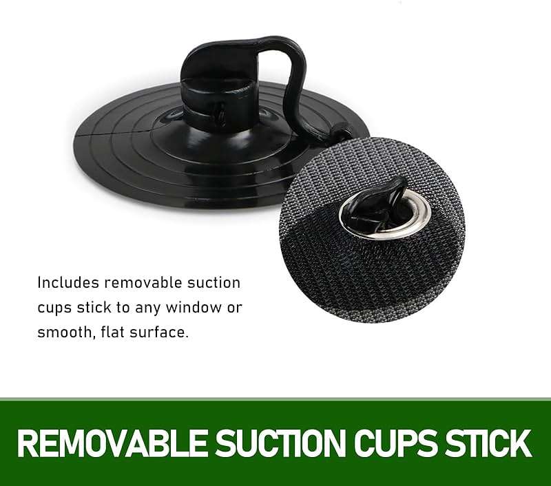 Tesnaao 2 PCS Car Side Window Sun Shade with Suction Cup, 26In x 15In Vehicle Window Covers, Universal Automotive Window Thermal Protectors Accessories for Truck SUV Car (Black) - Image 5