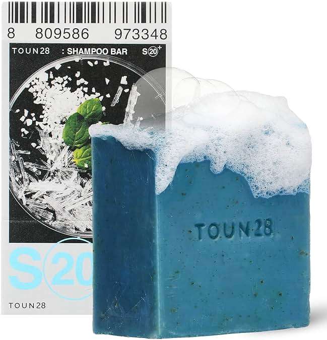 TOUN28 Anti-dandruff Natural Organic Vegan Cooling Shampoo Bar w/Centella Asiatica, Sea Salt & Menthol for Oily Scalp & Damaged Hair, Paraben Sulfate Silicone & Cruelty Free Bar Soap Korean Haircare - Image 1