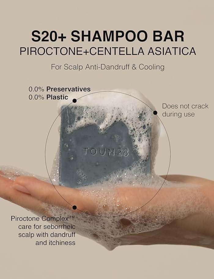 TOUN28 Anti-dandruff Natural Organic Vegan Cooling Shampoo Bar w/Centella Asiatica, Sea Salt & Menthol for Oily Scalp & Damaged Hair, Paraben Sulfate Silicone & Cruelty Free Bar Soap Korean Haircare - Image 2