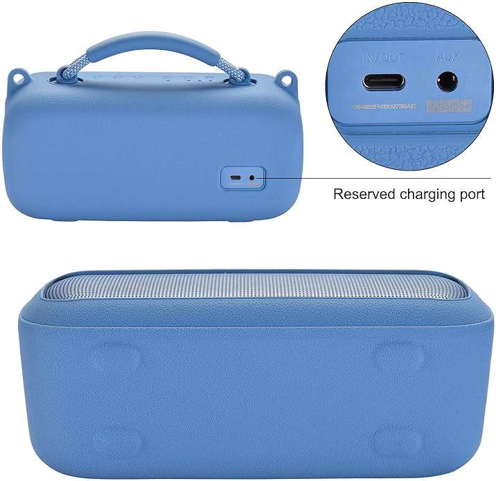 Bose SoundLink Max Silicone Case Cover - Portable Speaker Case for Mountaineering, Hiking, Outdoor Travel & Carrying - Compatible with Bose Speaker - Blue - Image 4