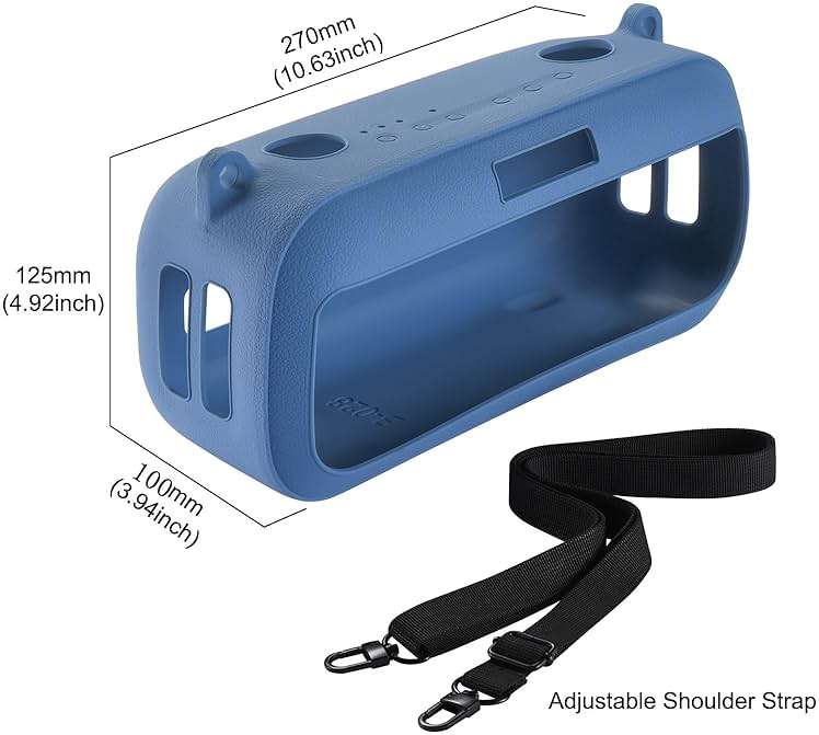 Bose SoundLink Max Silicone Case Cover - Portable Speaker Case for Mountaineering, Hiking, Outdoor Travel & Carrying - Compatible with Bose Speaker - Blue - Image 7
