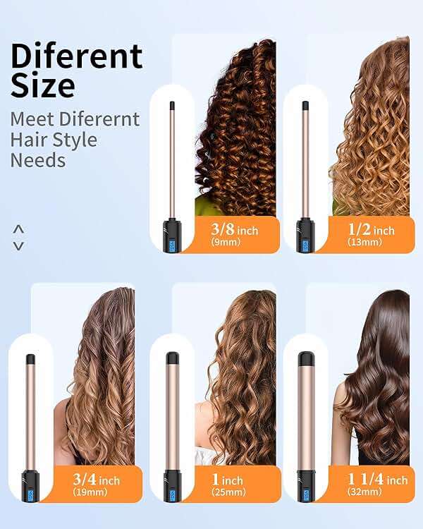 1 1/4 Inch Curling Wand Ceramic Long Barrel,1.25 Inch Curling Wand Iron for Long Hair,Dual Voltage Hair Curling Wand - Image 6