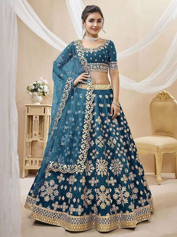 QLUVA Indian Bridal Lehenga Chaniya Choli for Women Readymade Navratri Wedding Partywear ready to wear. - Image 2