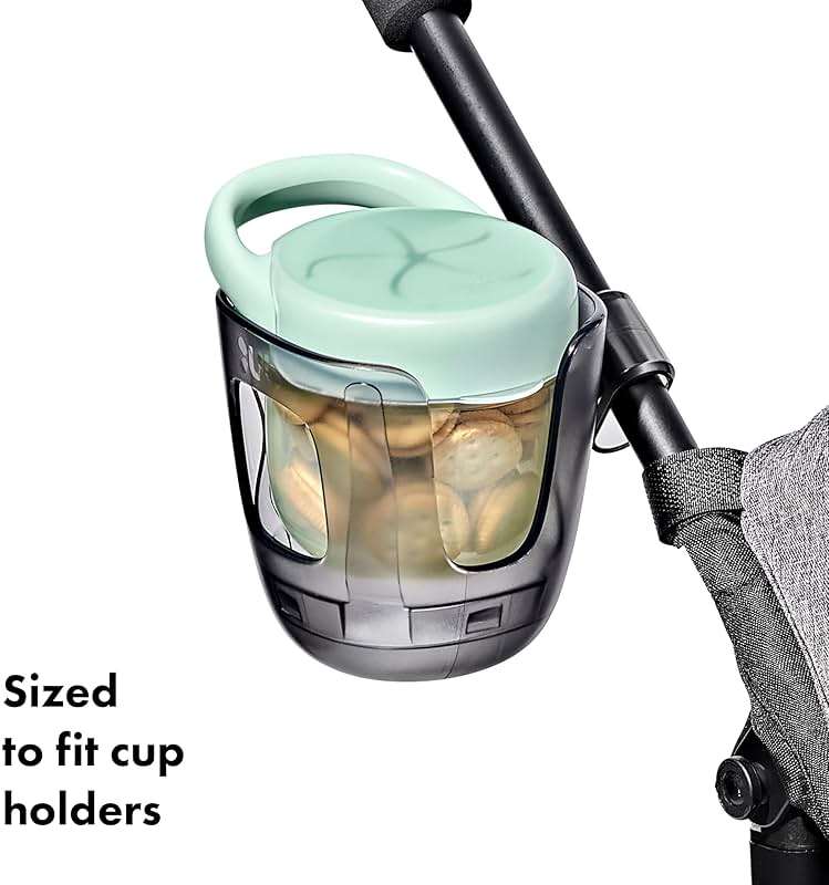 OXO Tot Snack Cup with Lid – 2 Pack, Opal and Blossom - Image 5