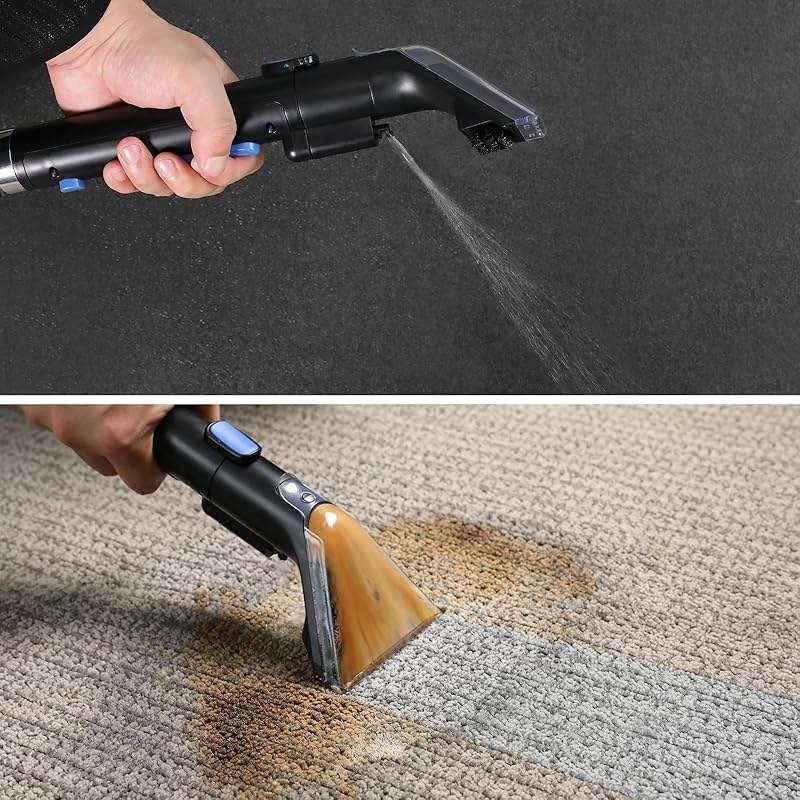 Slevoo 450W Portable Carpet Cleaner Machine with 1 Bottle Cleaning Solutions, Strong Suction Upholstery and Furniture Cleaner for Cleaning Stairs, Car Interiors, for Pet Footprint, Dust, Oil(AU-C003) - Image 4