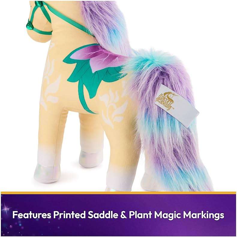 Unicorn Academy Official Leaf Plush Toy, Unicorn Stuffed Animal, Toys for Girls Ages 1 & Up, Yellow, 15” - Image 5
