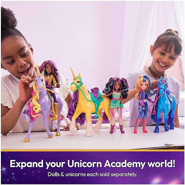 Unicorn Academy Official Leaf Plush Toy, Unicorn Stuffed Animal, Toys for Girls Ages 1 & Up, Yellow, 15” - Image 8