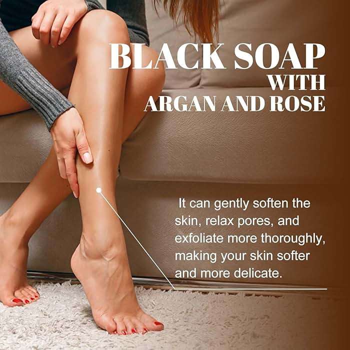 Dragon Honor Morocco Black Soap With Argan And Rose, Zawina Morocco Black Beldi Soap(200g/PCS, 2PCS) - Image 5