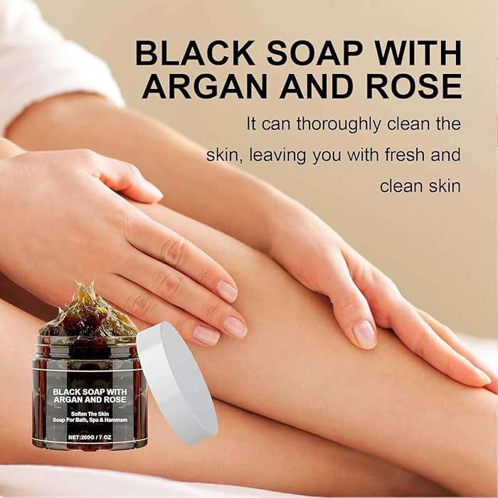 Dragon Honor Morocco Black Soap With Argan And Rose, Zawina Morocco Black Beldi Soap(200g/PCS, 2PCS) - Image 6