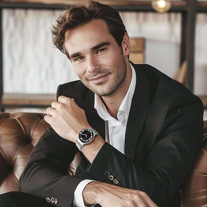 JKD No Gap One Click Metal Band Compatible with Samsung Galaxy Watch 7 6 5 4 FE 40mm 44mm, Galaxy Watch 6 4 Classic 47mm 43mm 42mm 46mm/Watch 5 Pro 45mm, 20mm Stainless Steel Mesh Wristband Women Men - Image 2