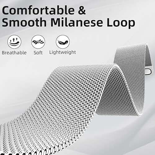 JKD No Gap One Click Metal Band Compatible with Samsung Galaxy Watch 7 6 5 4 FE 40mm 44mm, Galaxy Watch 6 4 Classic 47mm 43mm 42mm 46mm/Watch 5 Pro 45mm, 20mm Stainless Steel Mesh Wristband Women Men - Image 9