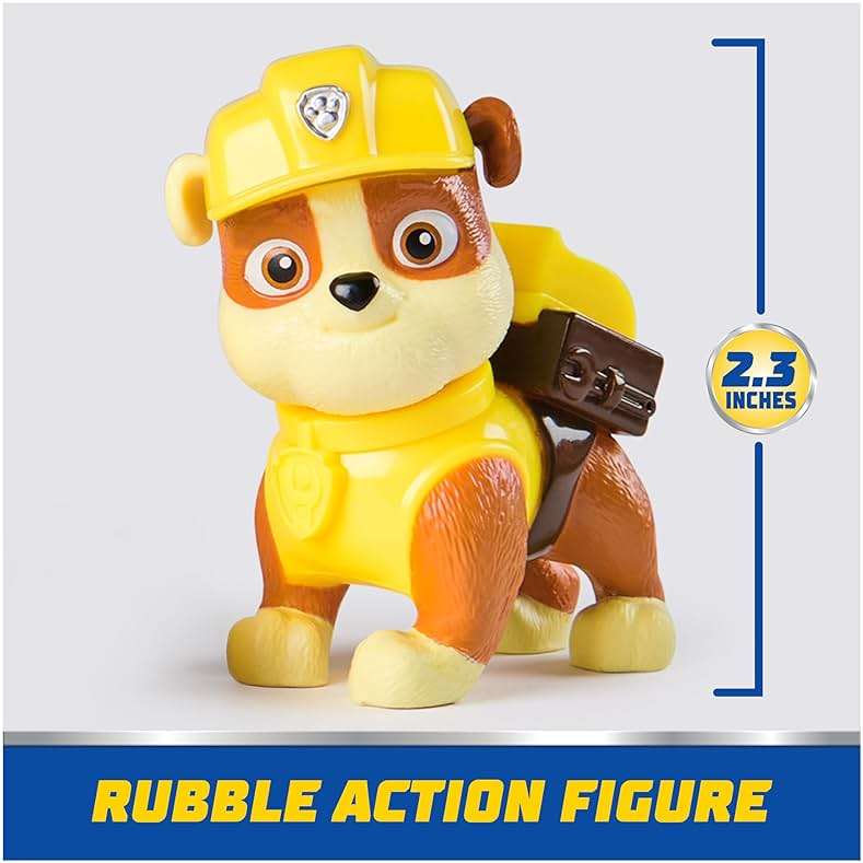 Paw Patrol, Rubble’s Bulldozer Toy Truck with Collectible Action Figure, Sustainably Minded Kids Toys for Boys & Girls Ages 3 and Up - Image 2