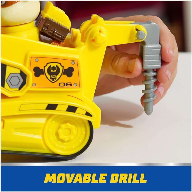 Paw Patrol, Rubble’s Bulldozer Toy Truck with Collectible Action Figure, Sustainably Minded Kids Toys for Boys & Girls Ages 3 and Up - Image 5